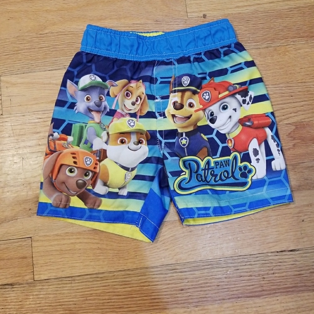 SOLD Paw patrol swim trunks
